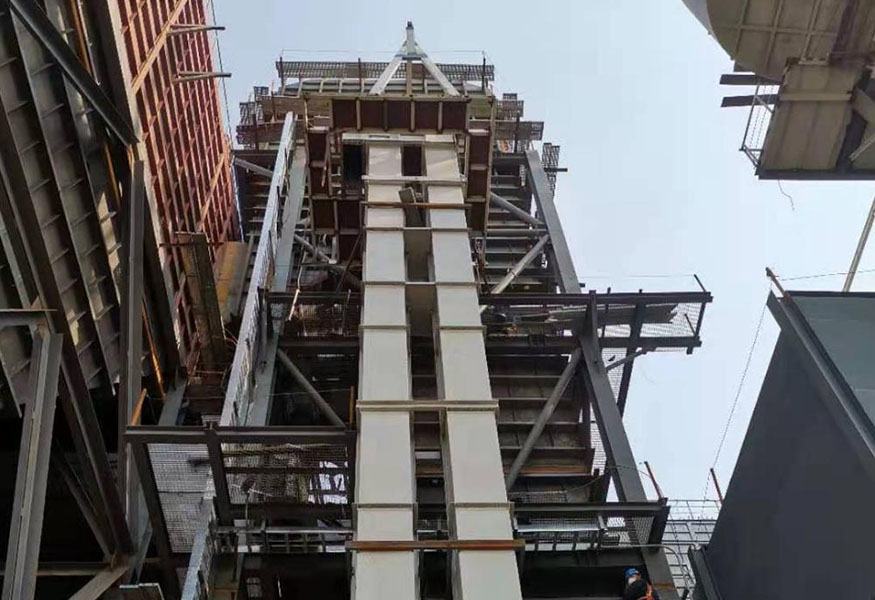 Application of steel cord belt elevator in desulfurization device in Rizhao steel Co., Ltd.